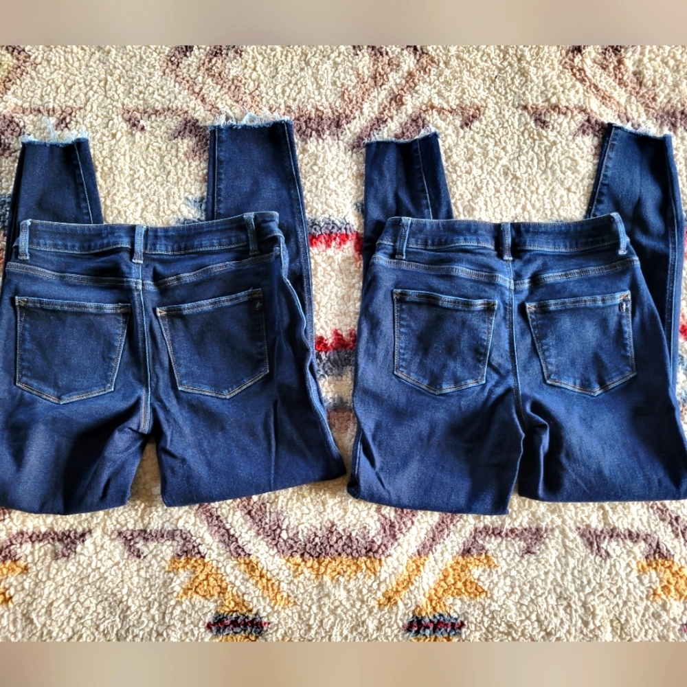 Skinny Frayed Ankle Jeans x2